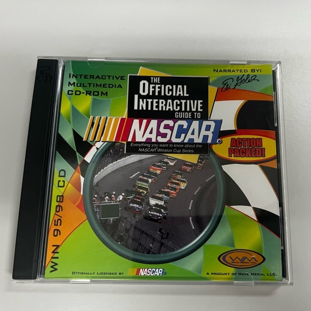 1998 The Official Interactive Guide to NASCAR PC CD-ROM 2 Disc Racing Game